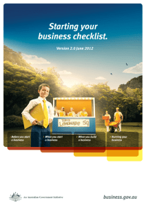 Starting Your Business Checklist