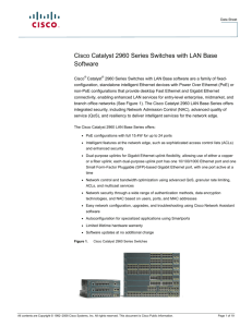 Cisco Catalyst 2960 Series Switches with LAN Base