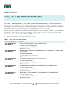 cisco catalyst 2960 series switches