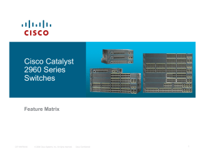 Cisco Catalyst 2960 Series Feature Comparison