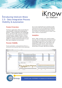 Introducing Intelcom iKnow 2.5— Data Integration