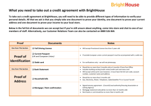 What you need to take out a credit agreement with BrightHouse