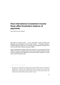 How international investment income flows affect Australia's balance