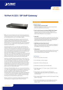 16-Port H.323 / SIP VoIP Gateway