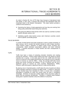 international trade agreements and barriers