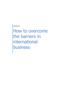 How to overcome the barriers in international business