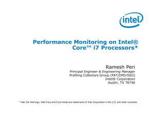 Performance Monitoring on Intel® Core™ i7 Processors