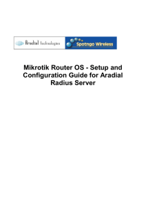 Mikrotik Router OS - Setup and Configuration Guide for Aradial