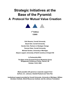 The Base of the Pyramid Protocol, 1st Edition