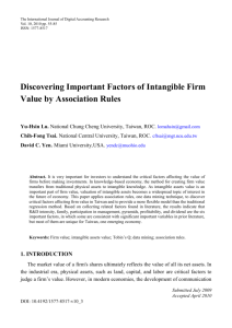 Discovering Important Factors of Intangible Firm Value by