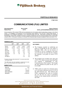 COMMUNICATIONS (FIJI) LIMITED