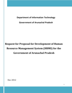 Request for Proposal for Development of Human Resource