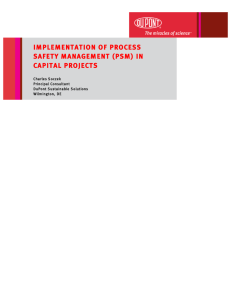 implementation of process safety management (psm)
