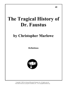The Tragical History of Dr. Faustus Def