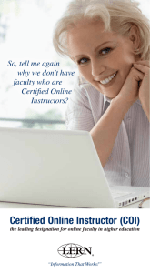 Certified Online Instructor (COI)