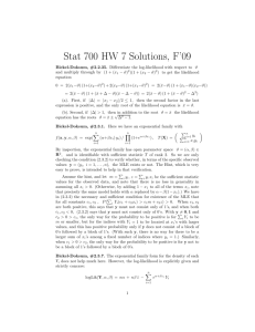 Stat 700 HW 7 Solutions, F'09