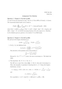 STAT 461/561 Kelin Pan Assignment Two Solution Question 1