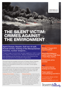 THE SILENT VICTIM: CRIMES AGAINST THE ENVIRONMENT