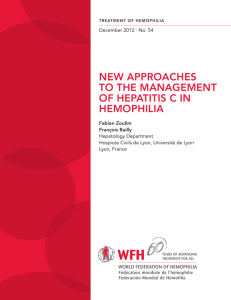 new approaches to the management of hepatitis c in hemophilia