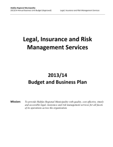 Legal, Insurance and Risk Management Services Overview