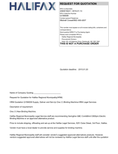 Tender Document () - Government of Nova Scotia