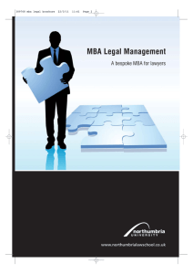 MBA Legal Management - Northumbria University