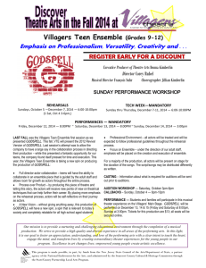 Villagers Teen Ensemble (Grades 9-12)