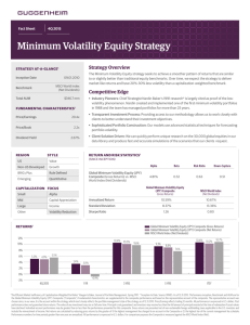 Minimum Volatility Fact Sheet