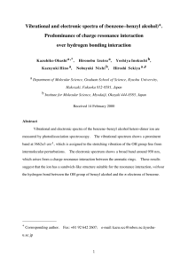 Vibrational and electronic spectra of (benzene–benzyl alcohol