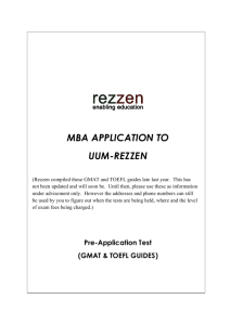 MBA APPLICATION TO UUM