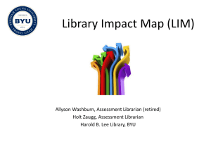 Library Impact Map (LIM) - Library Assessment Conference