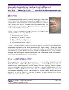 Developing Essential Understanding of Rational Numbers