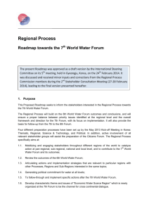 Regional Process Roadmap towards the 7