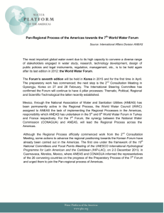 Pan-Regional Process of the Americas towards the 7 World Water