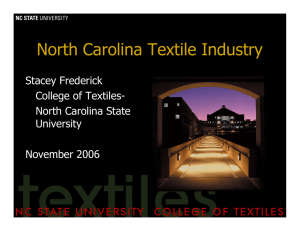 North Carolina Textile Industry