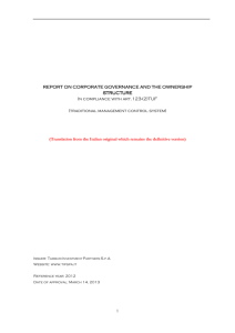 Relazione Corporate Governance 2013 ENG
