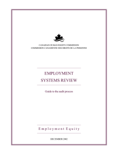Employment Systems Review – Guide to the Audit Process