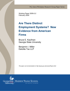 Are There Distinct Employment Systems? New Evidence from