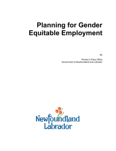 Planning for Gender Equitable Employment