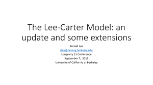 The Lee-Carter Model: an update and some extensions