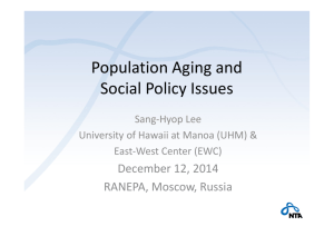 Population Aging and Social Policy Issues