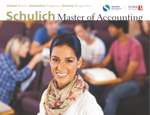 SchulichMaster of Accounting - Schulich School of Business