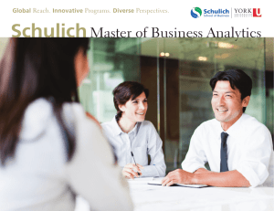Master of Business Analytics Viewbook
