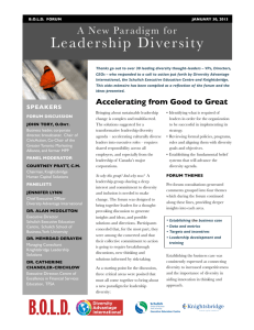 A New Paradigm for Leadership Diversity