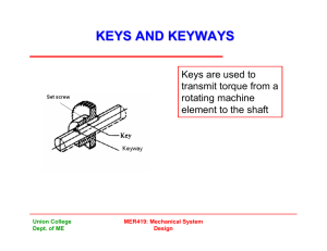 keys and keyways