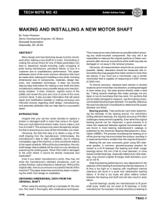 Tech Note 43: Making and Installing a New Motor Shaft