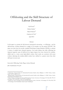 Offshoring and the Skill Structure of Labour Demand