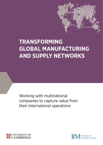 transforming global manufacturing and supply networks