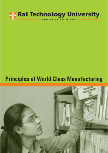 Principles of World Class Manufacturing