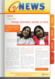 foreign domestic worker on time